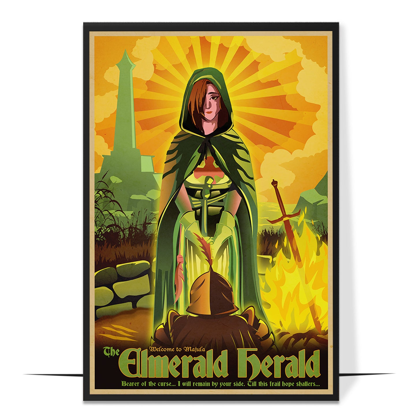 Emerald Herald Dark Souls Poster