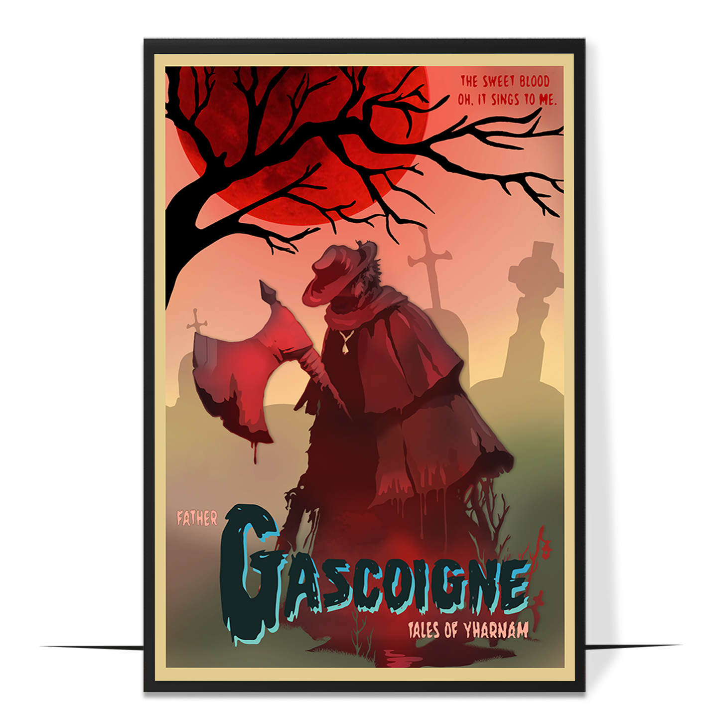 Father Gascoigne Bloodborne Poster