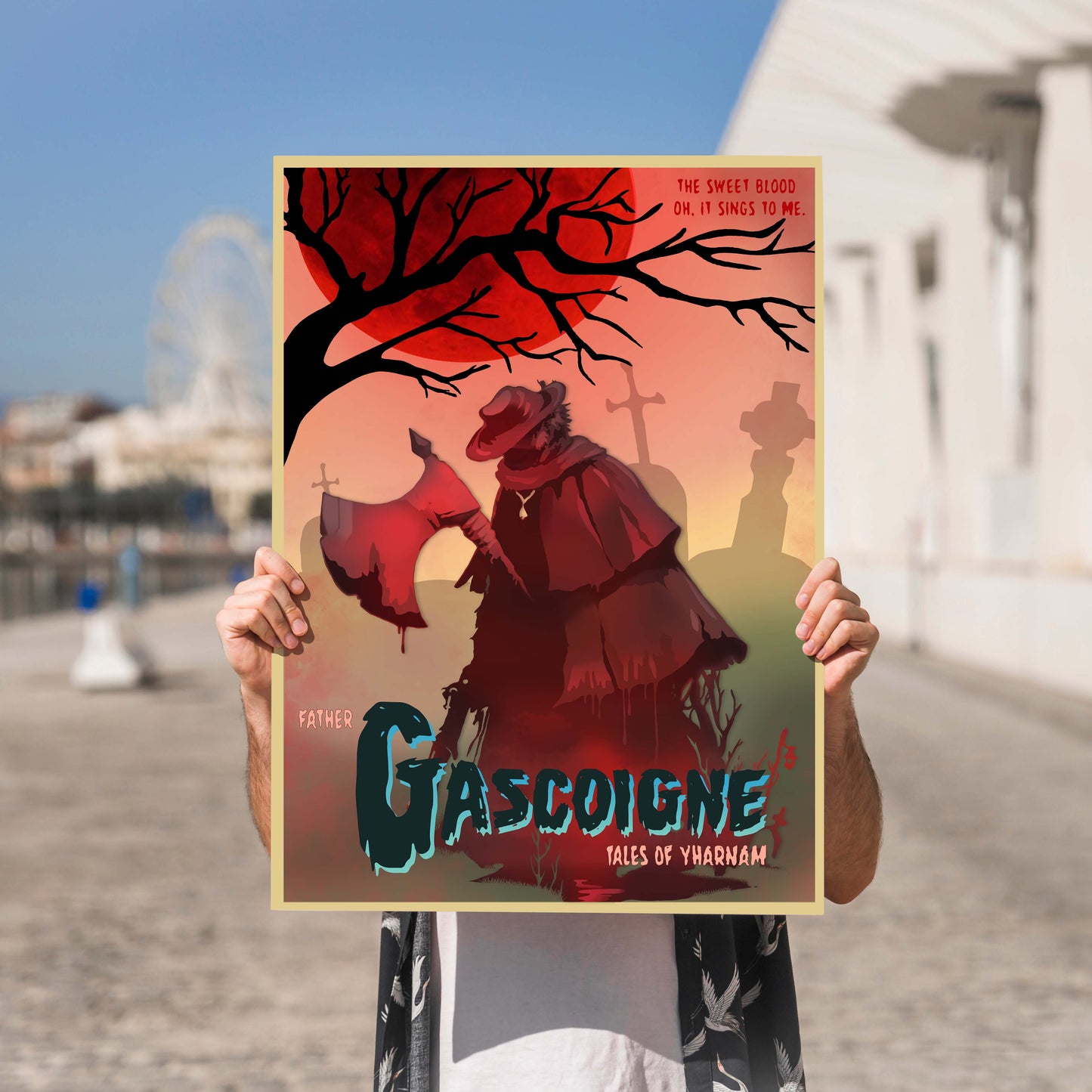 Father Gascoigne Bloodborne Poster