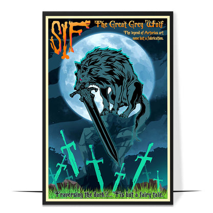 Great Grey Wolf Sif Dark Souls Poster