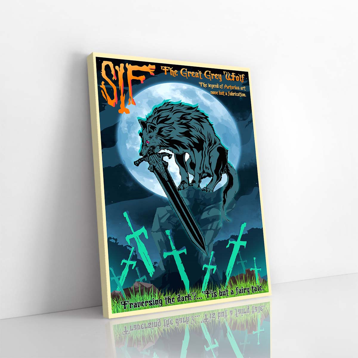 Great Grey Wolf Sif Dark Souls Poster