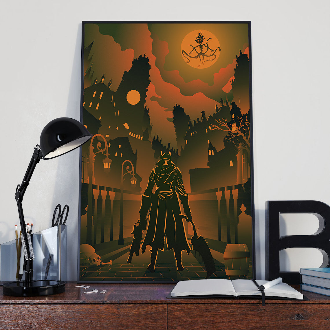 Yharnam Hunter Bloodborne Poster